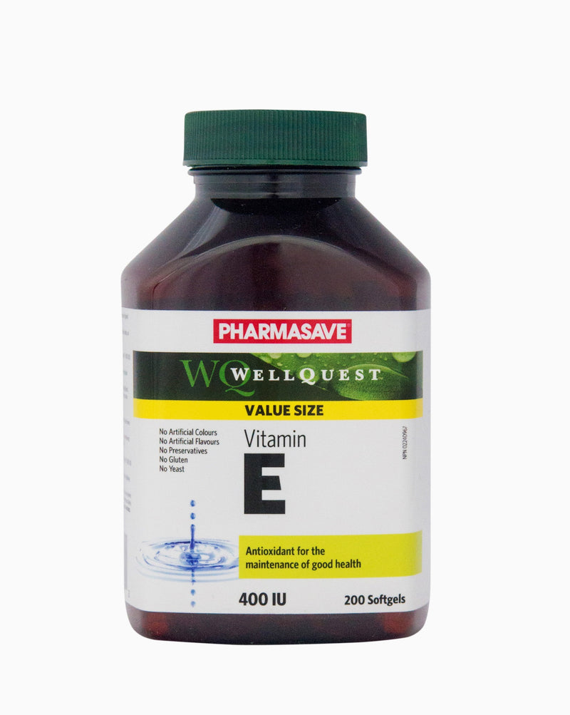 Pharmasave WellQuest Vitamin E Synthetic 400IU Capsules - Simpsons Pharmacy