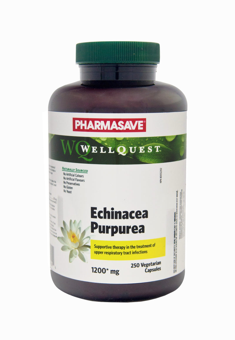 Pharmasave WellQuest Echinacea Purpurea 1200mg Vegetarian Capsules - Simpsons Pharmacy