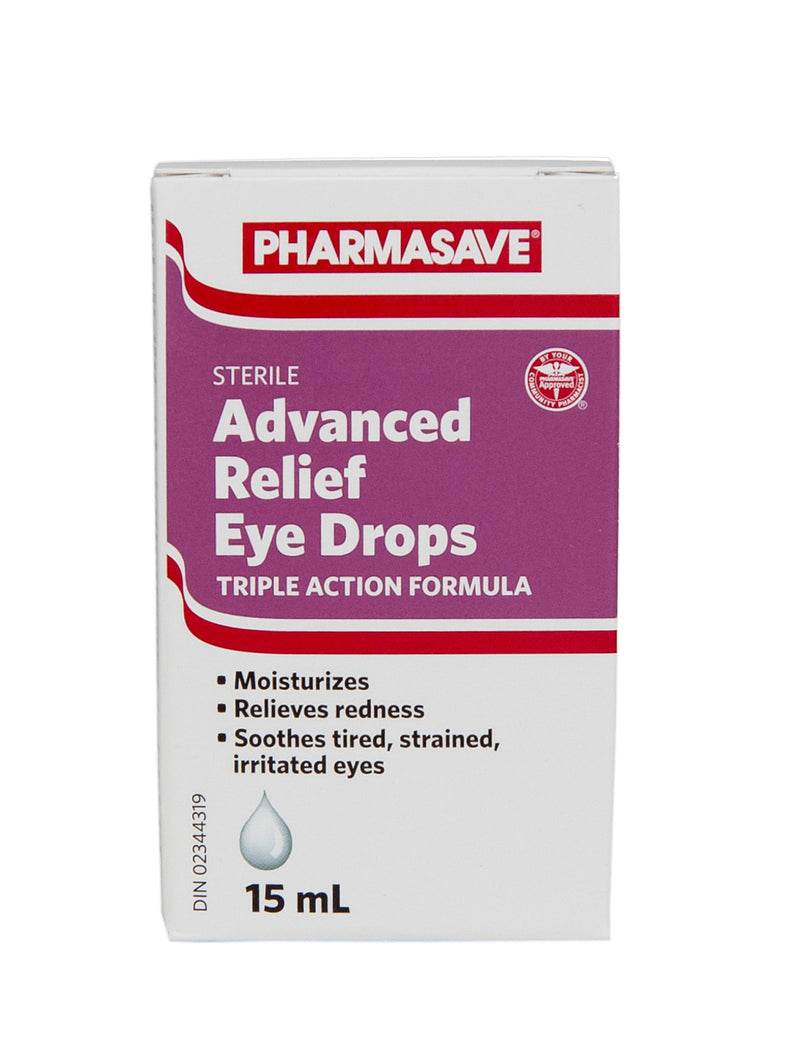 Pharmasave Advanced Relief Triple Action Eye Drops - 15mL - Simpsons Pharmacy