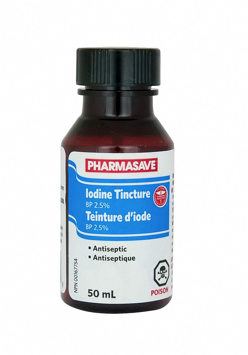 Pharmasave Iodine Tincture B.P. 2.5% Antiseptic - Simpsons Pharmacy