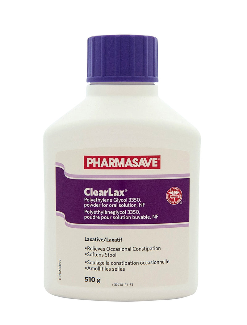 Pharmasave Clearlax Laxative Powder - 510G - Simpsons Pharmacy