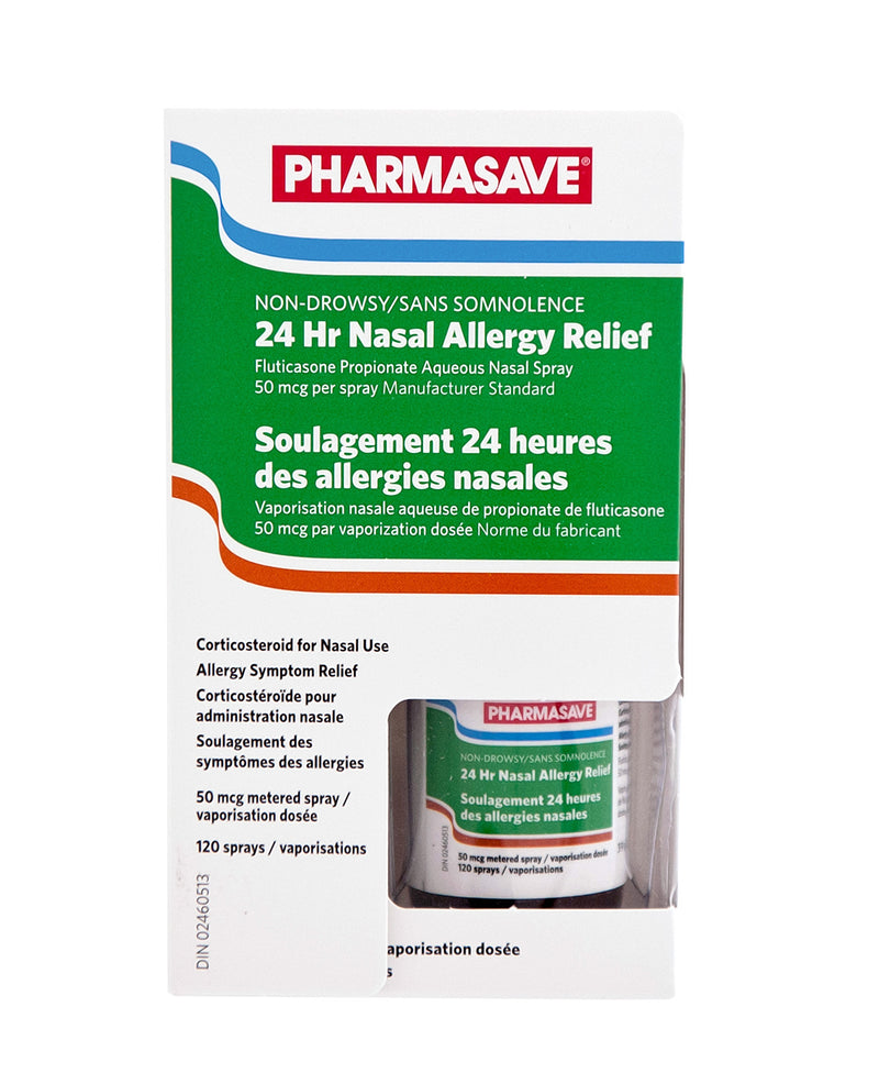 Pharmasave 24 Hour Allergy Relief Nasal Spray (Fluticasone) - 120 Measured  Sprays