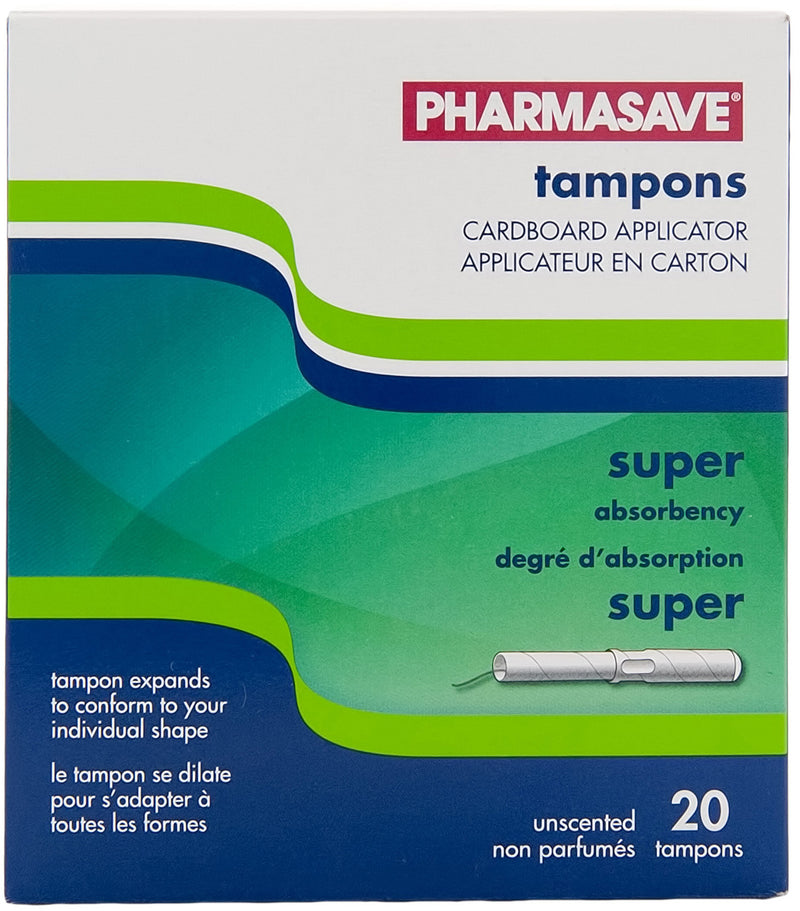 Pharmasave Tampons - Super Absorbency (Cardboard Applicator) - Simpsons Pharmacy