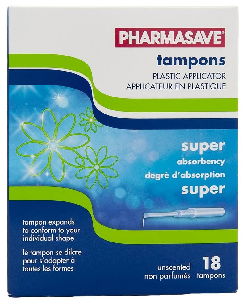 Pharmasave Tampons - Super Absorbency (Plastic Applicator) - Simpsons Pharmacy