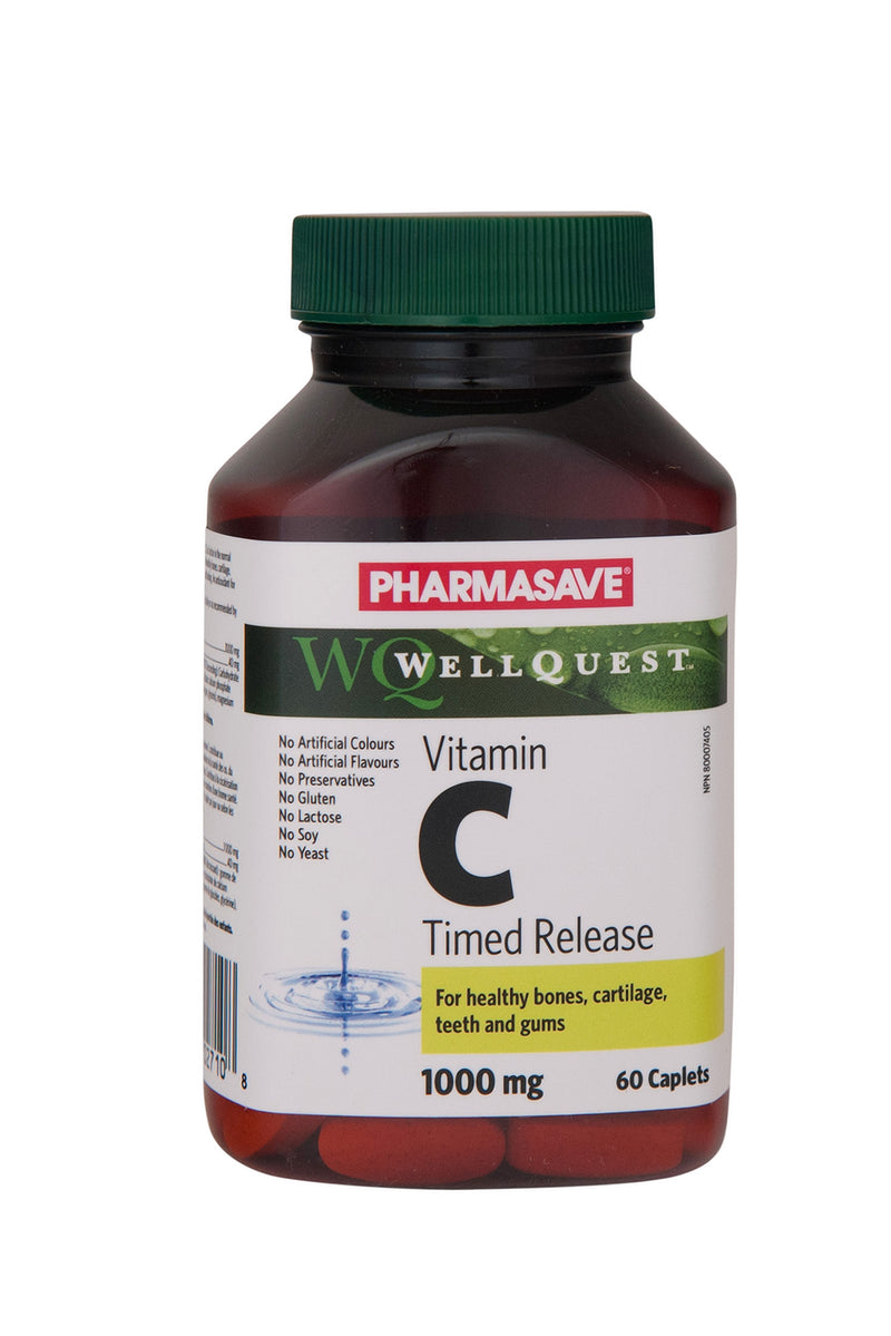 Pharmasave WellQuest Vitamin C 1000mg Caplets - Timed Release - Simpsons Pharmacy