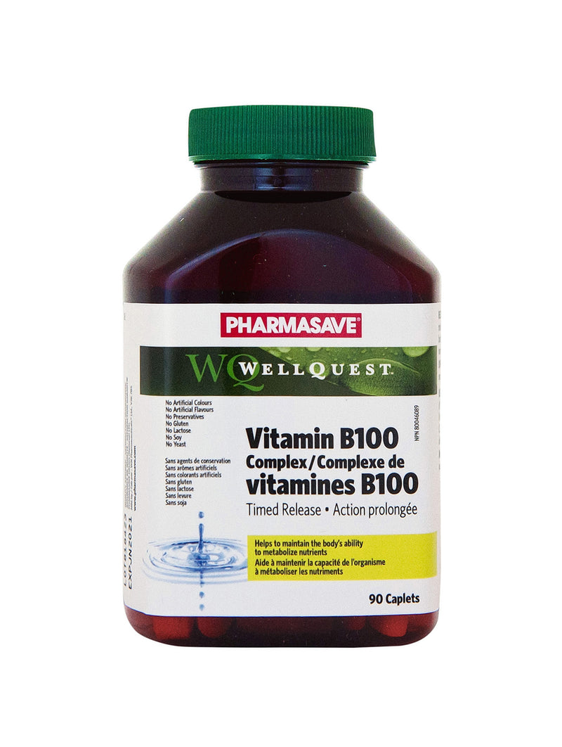Pharmasave WellQuest Vitamin B100 Complex Timed Release Caplets - Simpsons Pharmacy