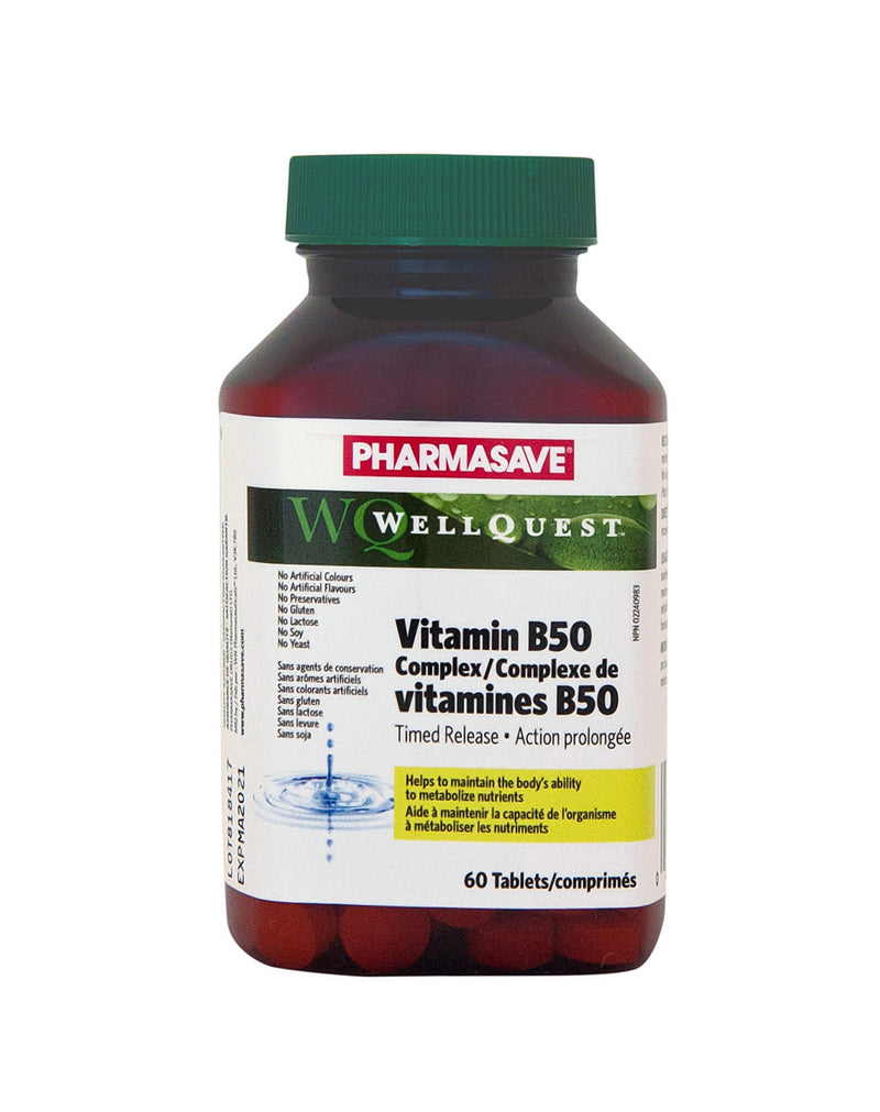 Pharmasave WellQuest Vitamin B50 Complex Timed Release Tablets - Simpsons Pharmacy