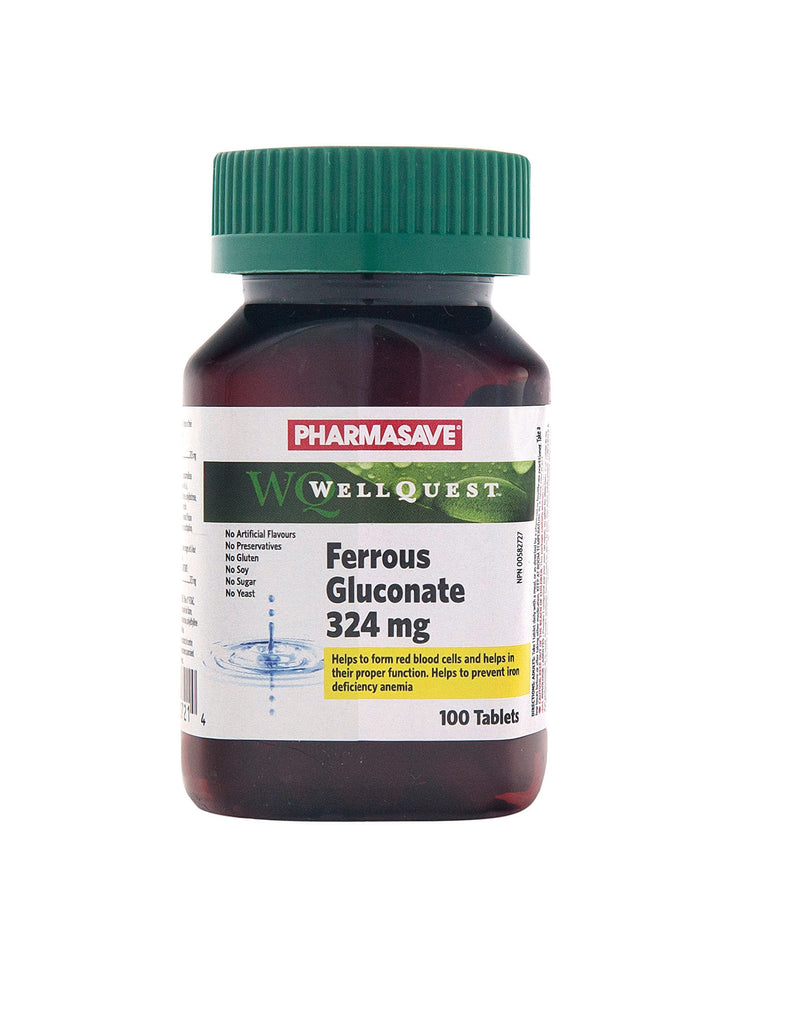 Pharmasave WellQuest Ferrous Gluconate 324mg Tablets - Simpsons Pharmacy
