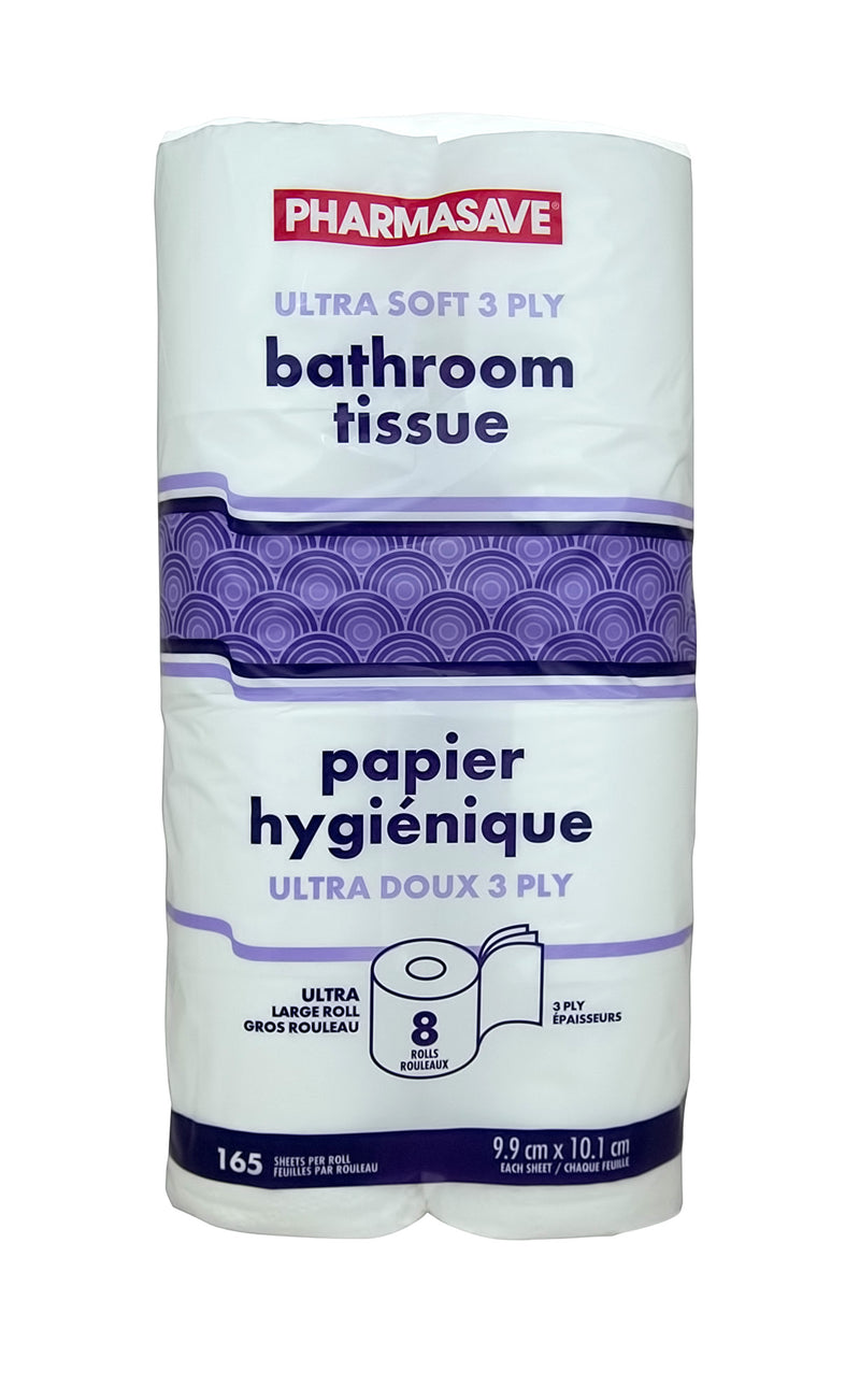 Pharmasave Bathroom Tissue Toilet Paper 3 Ply 165 Sheets - Simpsons Pharmacy