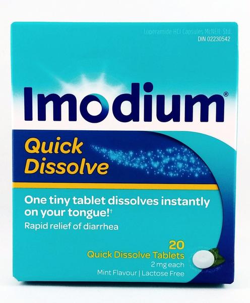 Imodium Quick Dissolve 2mg - 20 Tablets - Simpsons Pharmacy