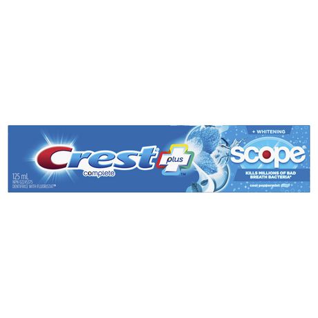 Crest Plus Complete Whitening plus Scope Toothpaste - Cool Peppermint 125mL - Simpsons Pharmacy