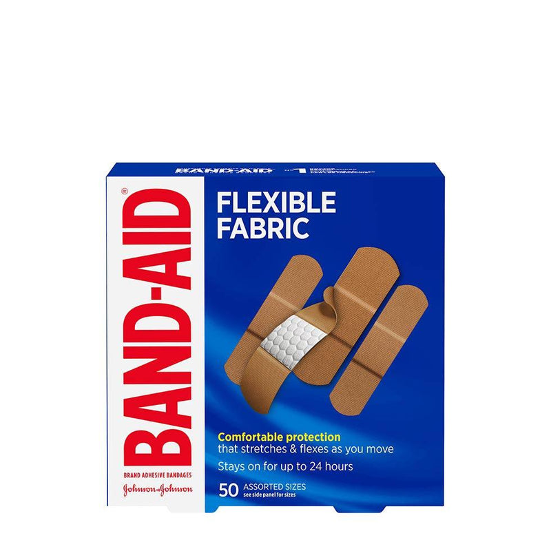 BAND-AID BANDAGE - FLEXIBLE FABRIC - ASSORTED 50S - Simpsons Pharmacy