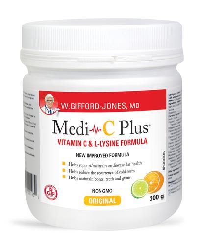 W. Gifford-Jones, MD Medi C Plus Vitamin C & L-Lysine Formula Citrus 300g - Simpsons Pharmacy