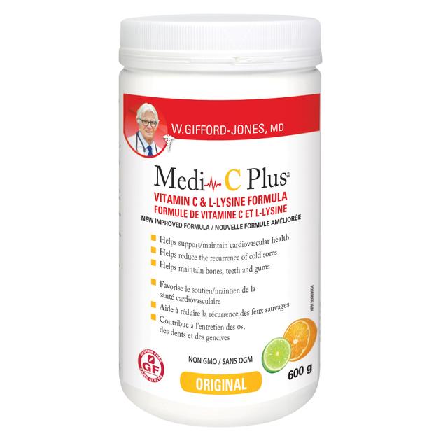 W. Gifford-Jones, MD Medi C Plus Vitamin C & L-Lysine Formula Citrus 600g - Simpsons Pharmacy