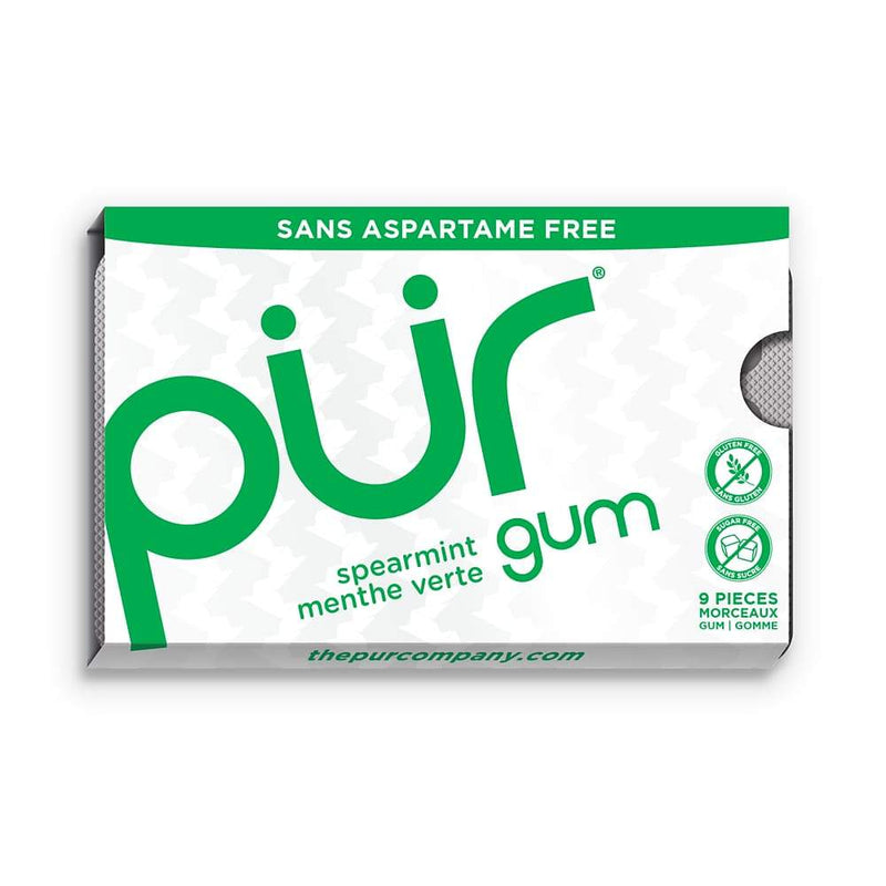 PUR Spearmint Gum 9 pieces - Simpsons Pharmacy