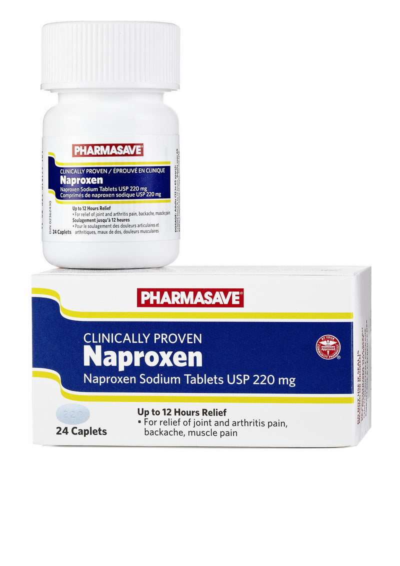Pharmasave Naproxen 220mg - 24 Caplets - Simpsons Pharmacy