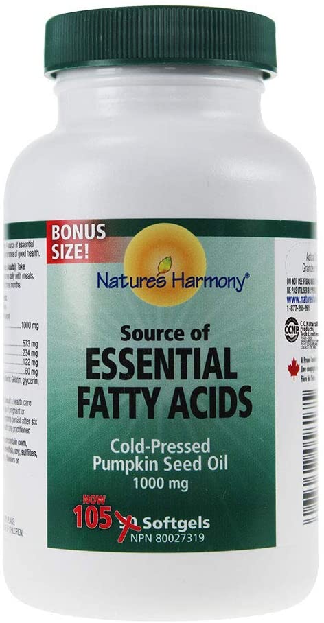 Natures Harmony Cold-Pressed Pumpkin Seed Oil 105 Softgels - Simpsons Pharmacy