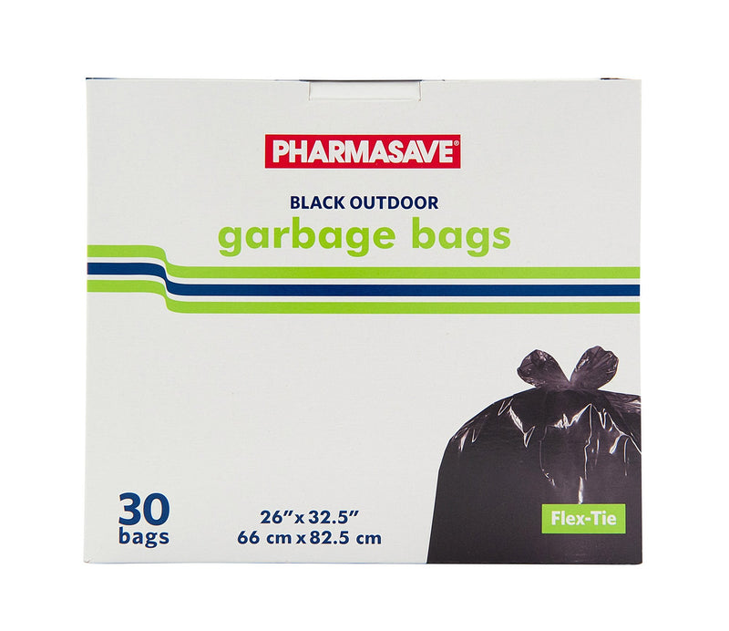 Pharmasave Bags - Black Flex Tie Outdoor Garbage - Simpsons Pharmacy