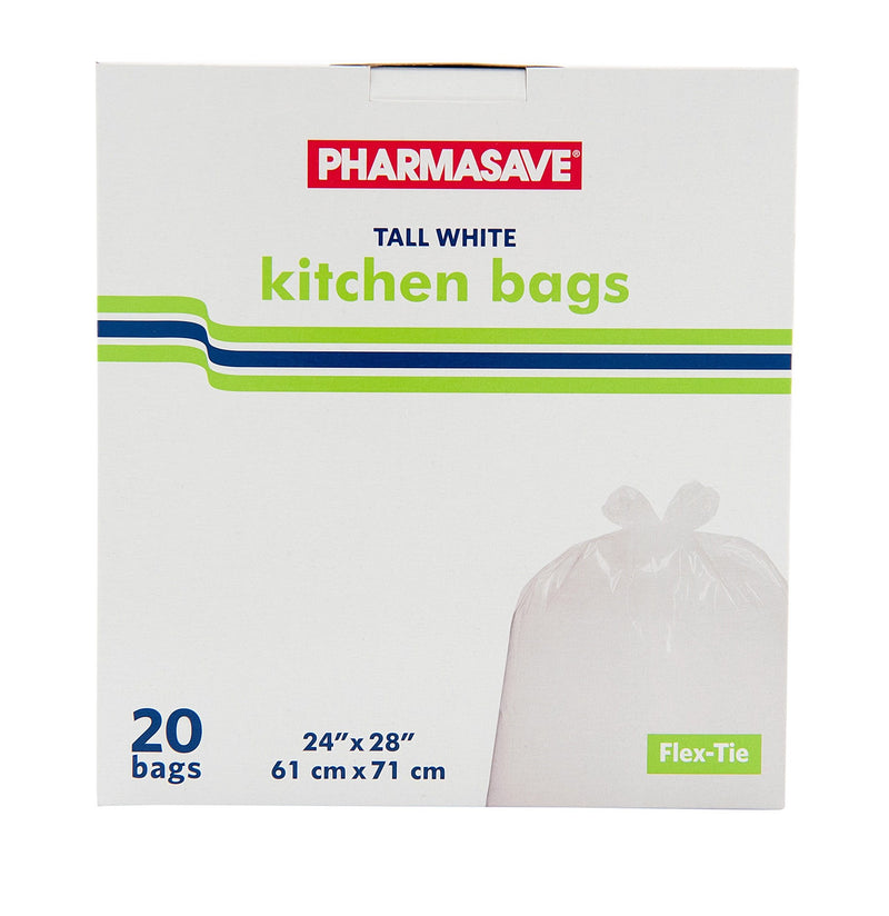 Pharmasave Bags - Tall White Flex Tie Kitchen - Simpsons Pharmacy