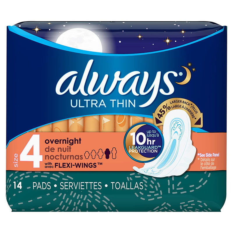 Save on Always Maxi Pads Overnight with Flexi-wings Size 4 Order Online  Delivery