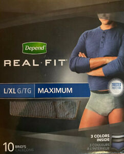DEPEND FOR MEN, REAL FIT, UNDERWEAR, MAXIMUM, LG/X-LG, 10's - Simpsons Pharmacy