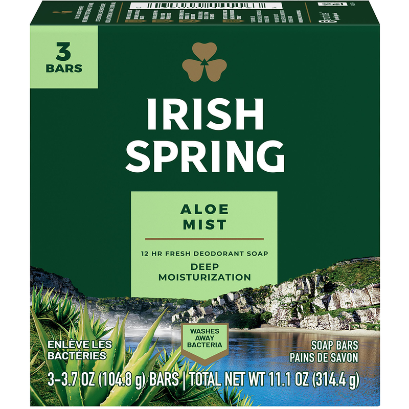 Irish Spring Aloe Mist Deodorant Soap 3 bars - Simpsons Pharmacy