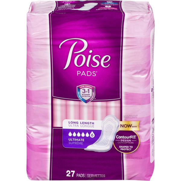 POISE PADS, MODERATE, ULTRA THIN, 66's