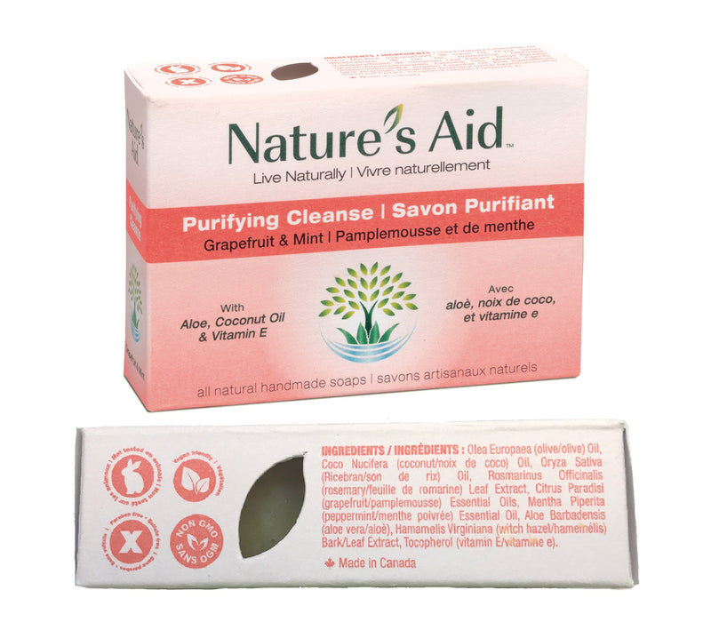Nature's Aid Purifying Cleanse Bar Soap Grapefruit & Mint - Simpsons Pharmacy