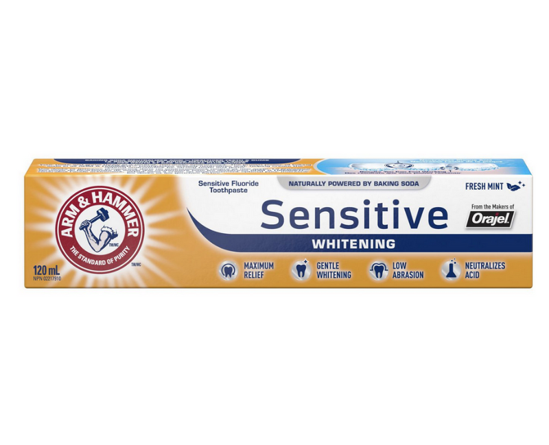 Arm and Hammer Sensitive Whitening Toothpaste Fresh Mint 120mL - Simpsons Pharmacy