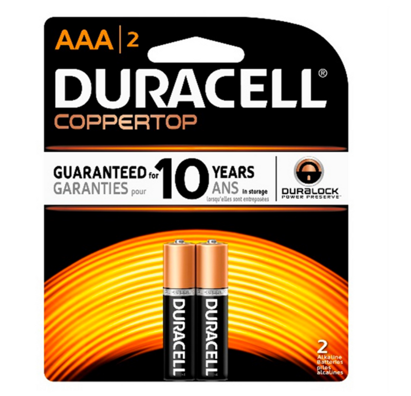 Duracell AAA Alkaline Batteries - Pack of 2 - Simpsons Pharmacy
