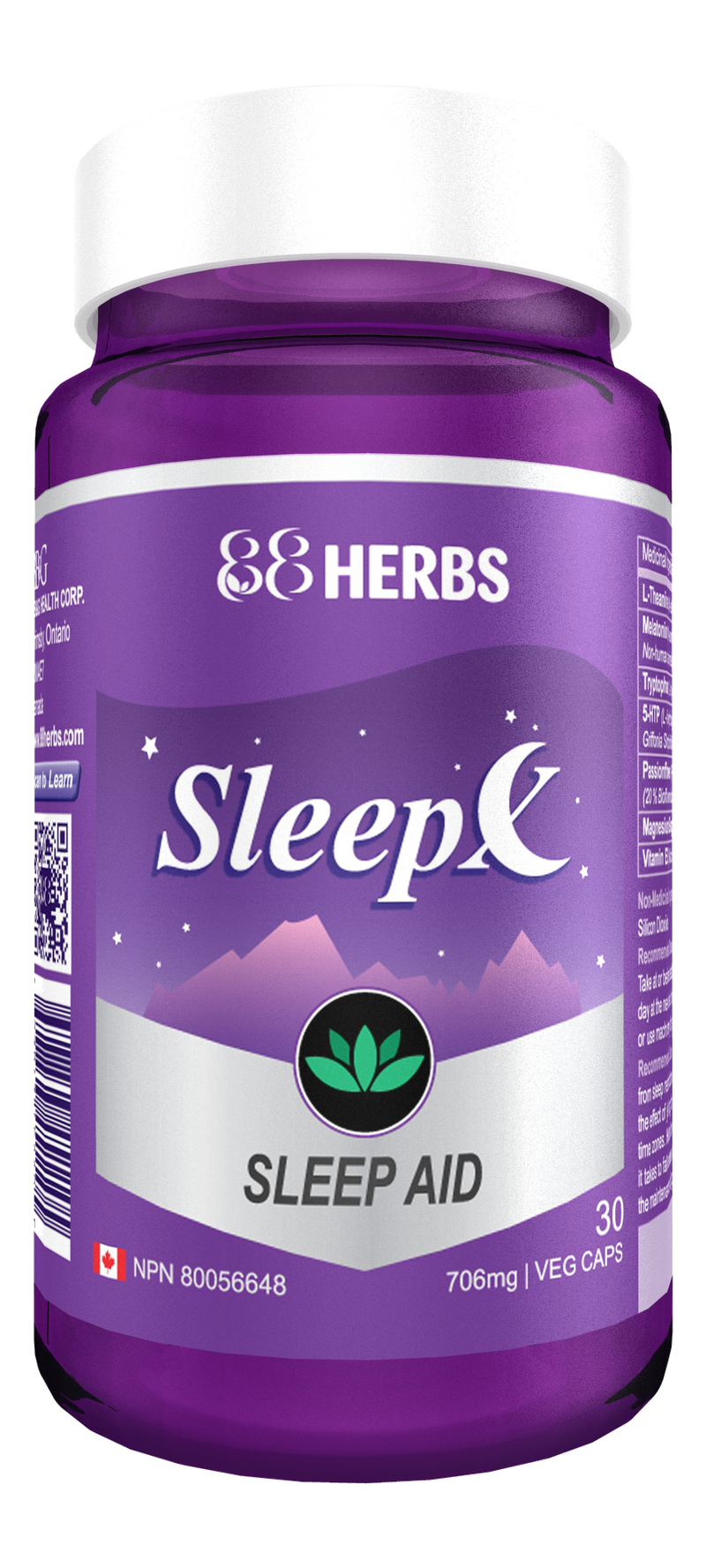 88Herbs - Sleep-X - Powerful Natural Sleep Formula 30 caps - Simpsons Pharmacy