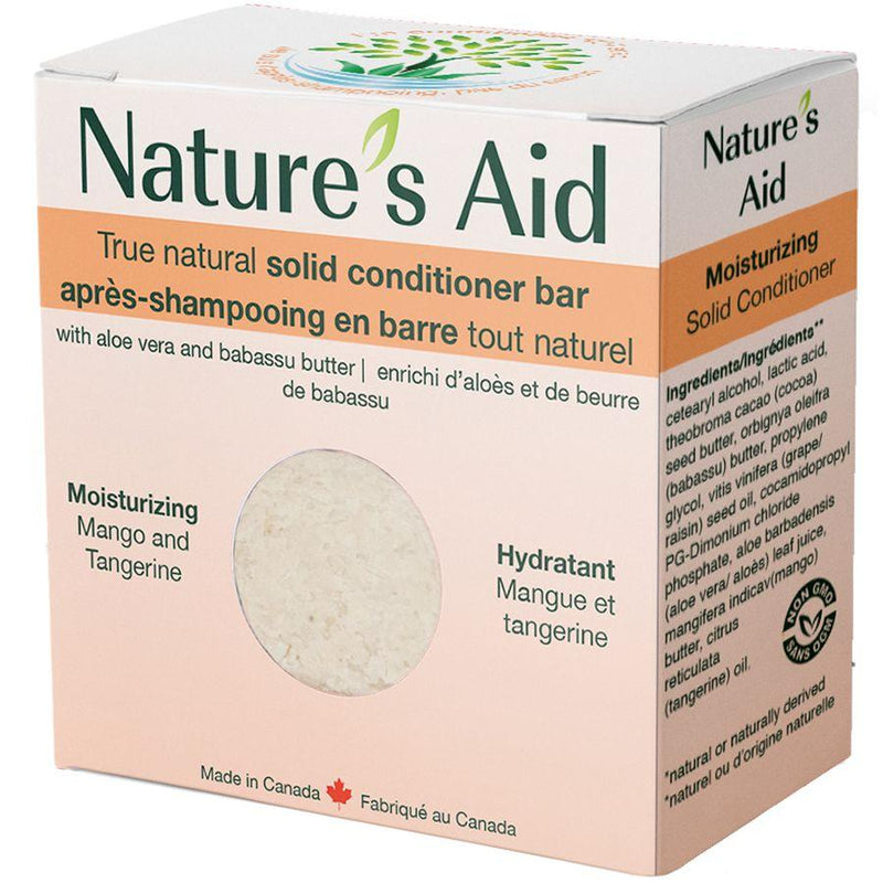 Nature's Aid Moisturizing Solid Conditioner Bar with Mango Butter and Tangerine - Simpsons Pharmacy