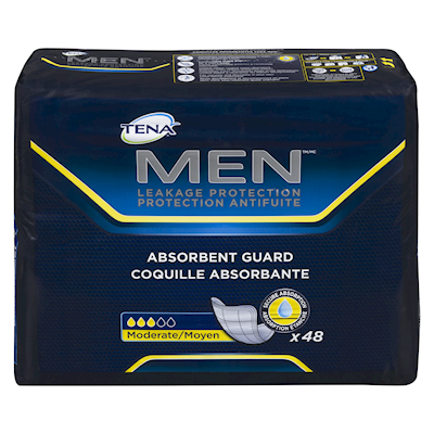 TENA FOR MEN GUARDS, MODERATE, 48's - Simpsons Pharmacy