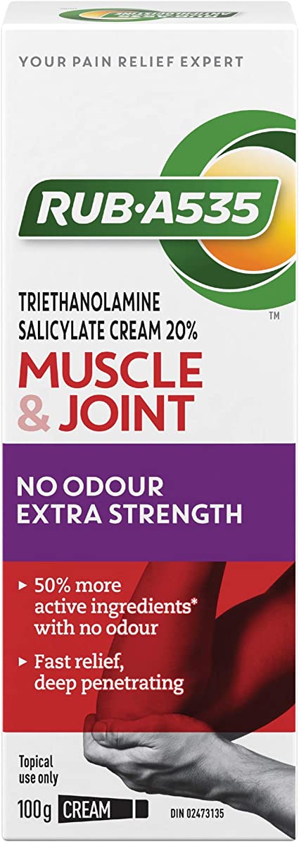 Rub A535 Extra Strength No Odour Muscle & Joint Pain Relief Cream - 100g - Simpsons Pharmacy