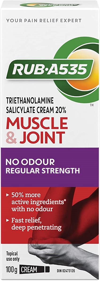 Rub A535 Regular Strength No Odour Muscle & Joint Pain Relief Cream - 100g - Simpsons Pharmacy