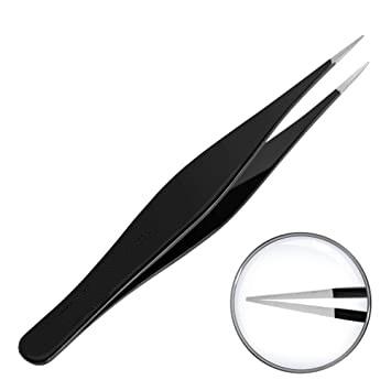 Pharmasave Deluxe Black Tweezers - Pointed 3.5" - Simpsons Pharmacy