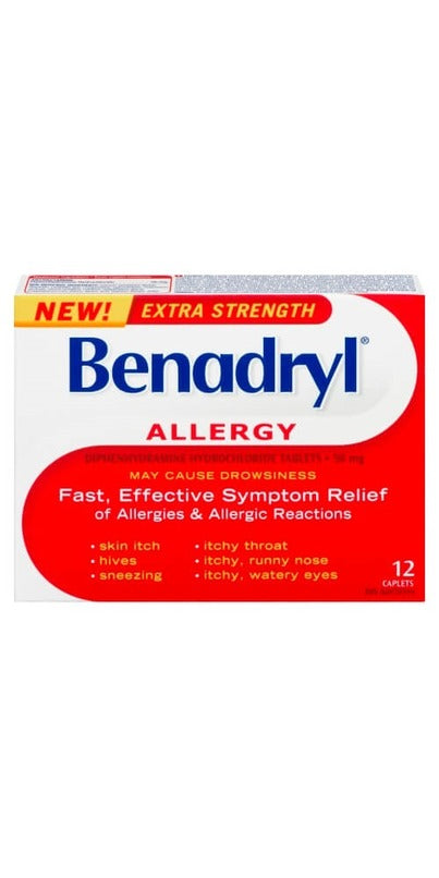 BENADRYL EXTRA STRENGTH CAPLETS 12S - Simpsons Pharmacy
