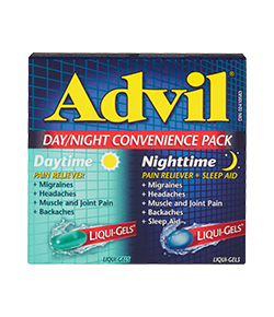 Advil Daytime/ Nighttime Ibuprofen LiquiGels Convenience Pack - 12 Daytime/ 6 Nighttime LiquiGels - Simpsons Pharmacy