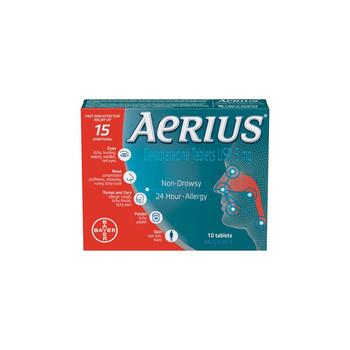 Aerius Non-Drowsy 5mg 24 Hour Allergy Relief - 10 Tablets - Simpsons Pharmacy