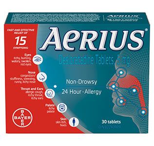 Aerius Non-Drowsy 5mg 24 Hour Allergy Relief - 30 Tablets - Simpsons Pharmacy