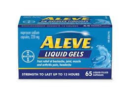 Aleve Naproxen Sodium Liquid Gels - 65 capsules - Simpsons Pharmacy