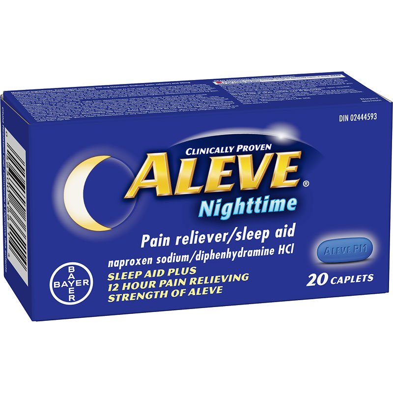 Aleve Nighttime Pain Reliever/ Sleep Aid - 20 Caplets - Simpsons Pharmacy