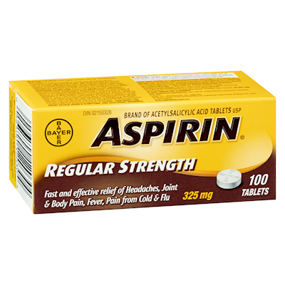 ASPIRIN A.S.A. TABLET 325MG 100S - Simpsons Pharmacy