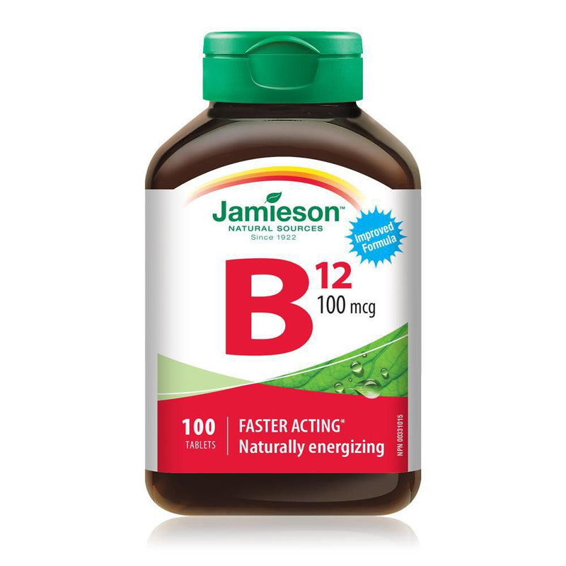 Jamieson Natural Sources Vitamin B12 100mcg - 100 Tablets - Simpsons Pharmacy