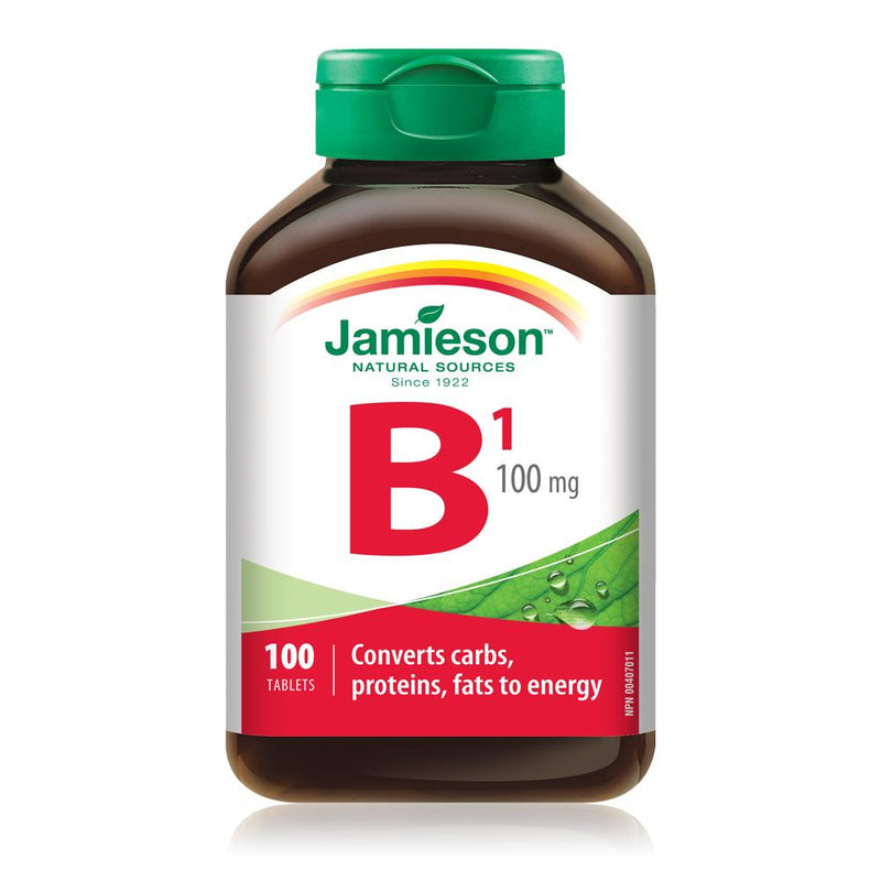 Jamieson Natural Sources Vitamin B1 100mg -  Tablets - Simpsons Pharmacy