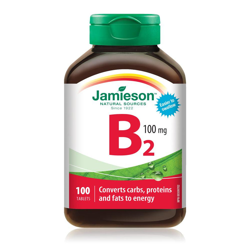 Jamieson Natural Sources Vitamin B2 100mg - 100 Tablets - Simpsons Pharmacy