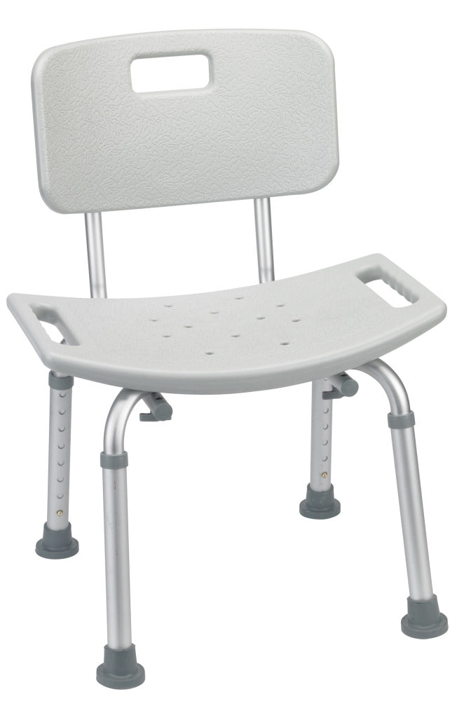 Deluxe Aluminum Bath Chair with Back - Simpsons Pharmacy