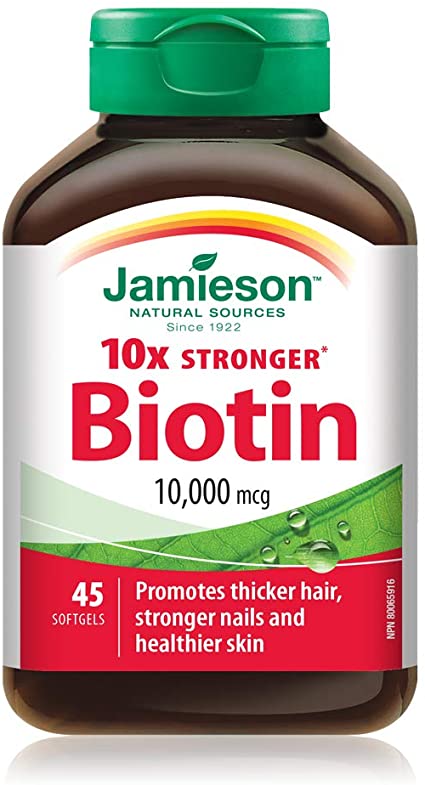 Jamieson Natural Sources Biotin 10000mcg - 45 Softgels - Simpsons Pharmacy