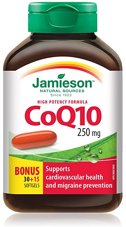 Jamieson Natural Sources CoQ10 250mg - 45 Softgels - Simpsons Pharmacy
