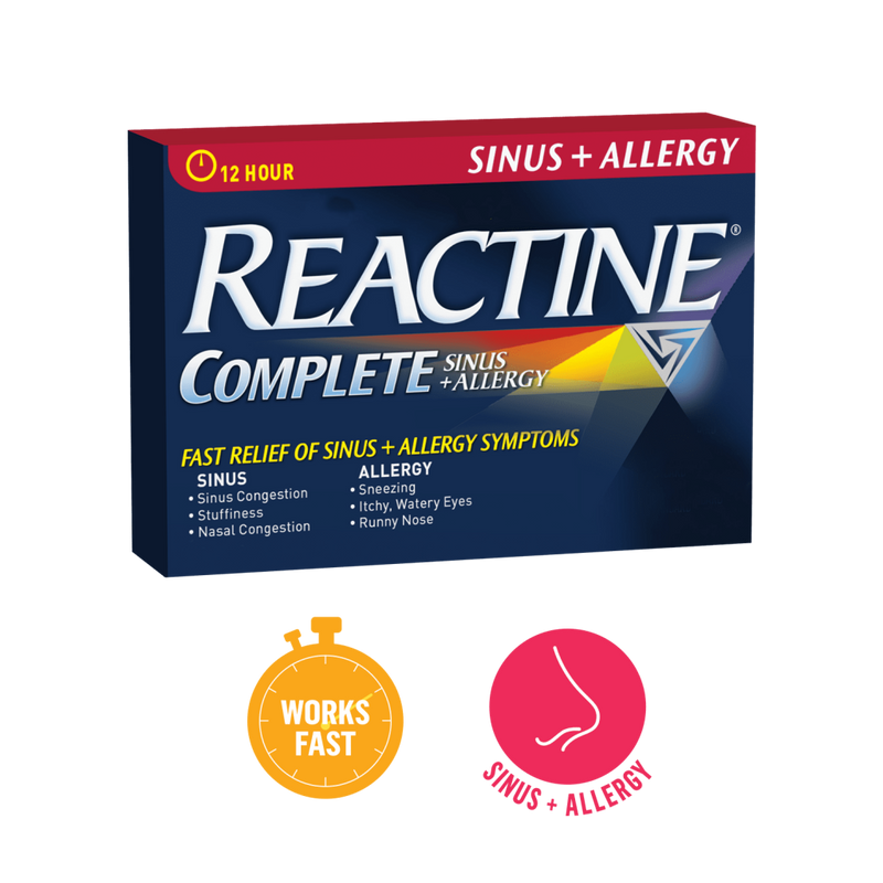 Reactine Complete Sinus + Allergy Relief - 30 Extended Release Tablets - Simpsons Pharmacy